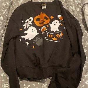 Halloween modern lux sweater NWT